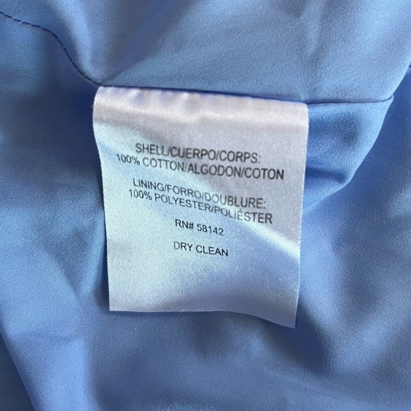 Gal Meets Glam Collection Tiered Cotton Blue Striped Maxi Skirt Size 12 - Picture 8 of 12